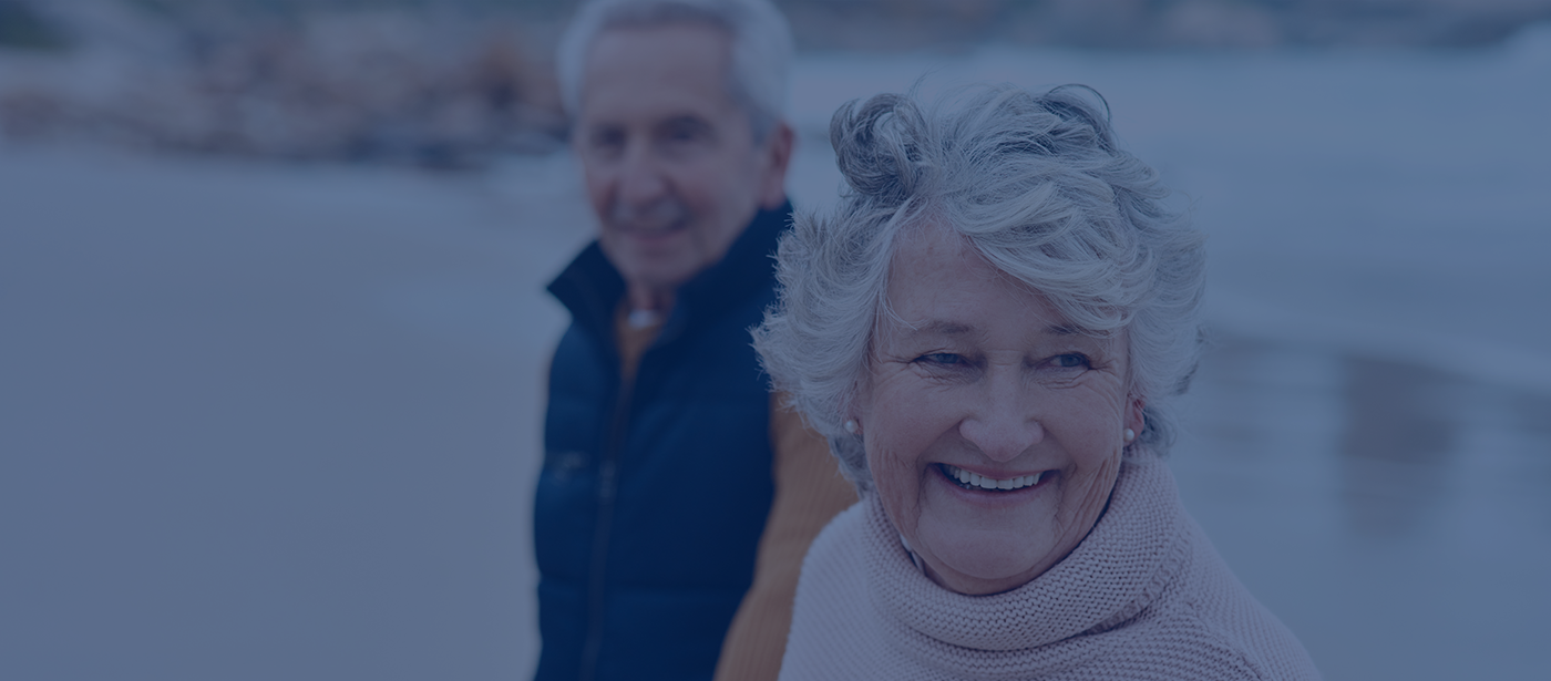 Couple of patients on the beach